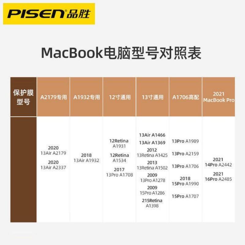 品胜苹果MacBookair键盘保护膜13寸磨砂A1369硅胶14寸超薄键盘膜