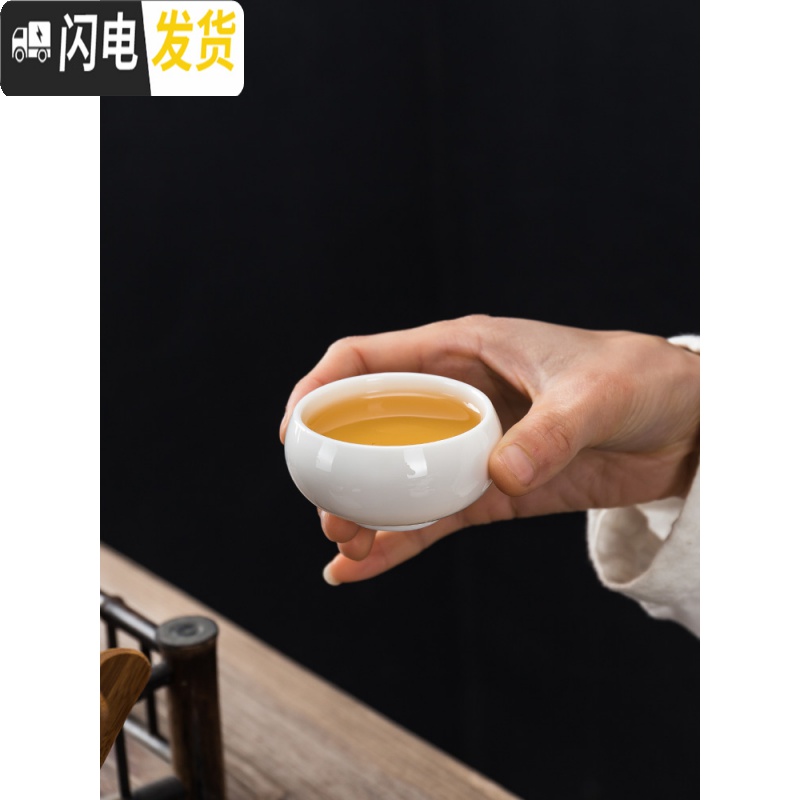 三维工匠白瓷茶具套装家用简约功夫茶具德化羊脂玉瓷泡茶壶茶杯整套 10头羊脂玉西施壶高清大图