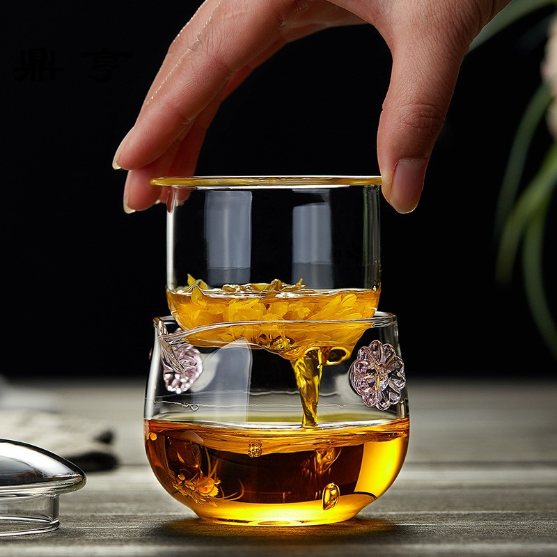 鼎亨玻璃小号茶壶过滤花茶壶加厚耐热抓耳泡茶器快客杯功夫茶具