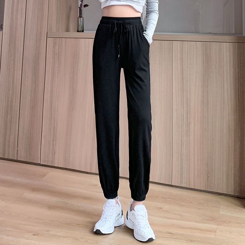 oukabuyi夏季新款哈伦裤女宽松显瘦百搭休闲裤女垂感高腰女士裤子