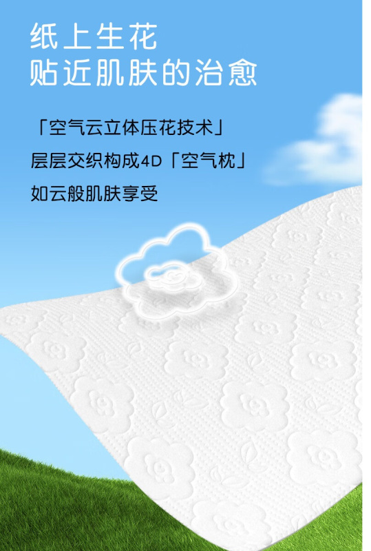 心相印云感12DT100柔韧亲肤三层100抽塑装面巾纸(12包)高清大图