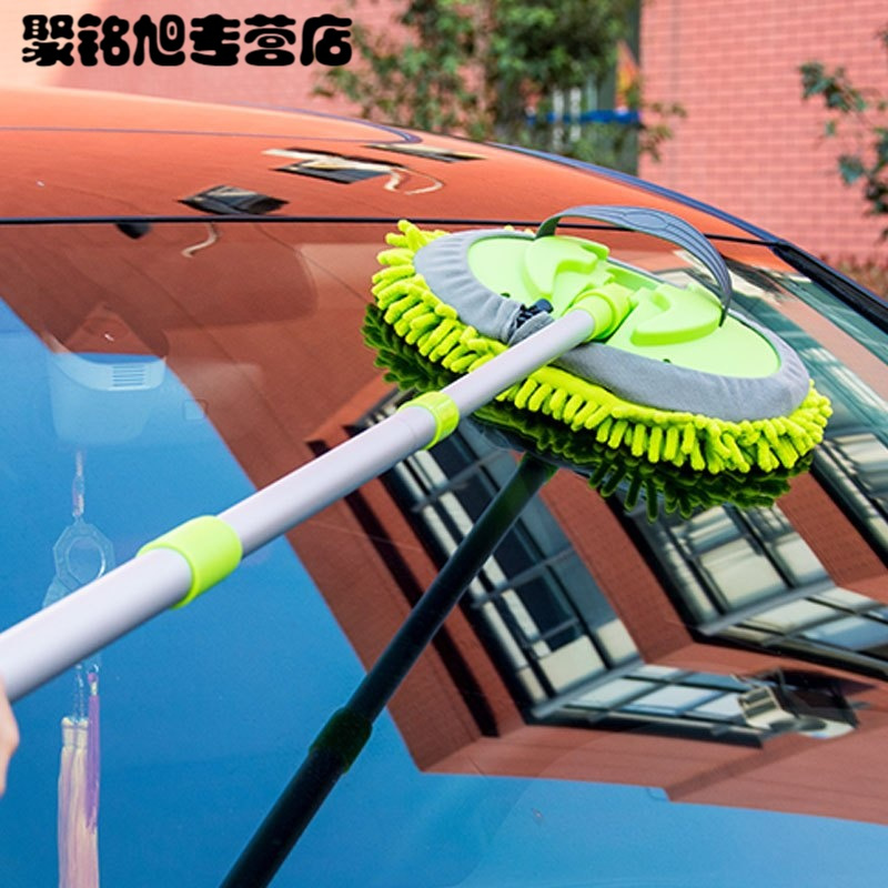洗车拖把洗车刷子长柄伸缩式棉多功能软毛汽车擦车刷车工具多款多色清洁用品清洁工具拖把及拖把头