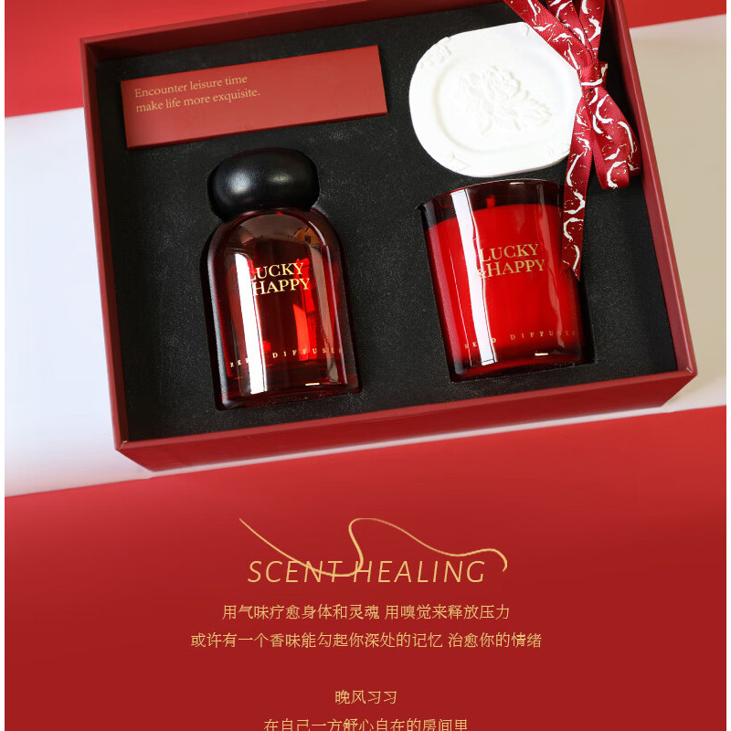 观墨荒野玫瑰香薰礼盒低温蜡烛摆件小众高级感送闺蜜生日结婚新婚礼物高清大图