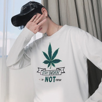 UYUK款款秋季休闲男士韩版潮学生圆领印花长袖套头薄款卫衣
