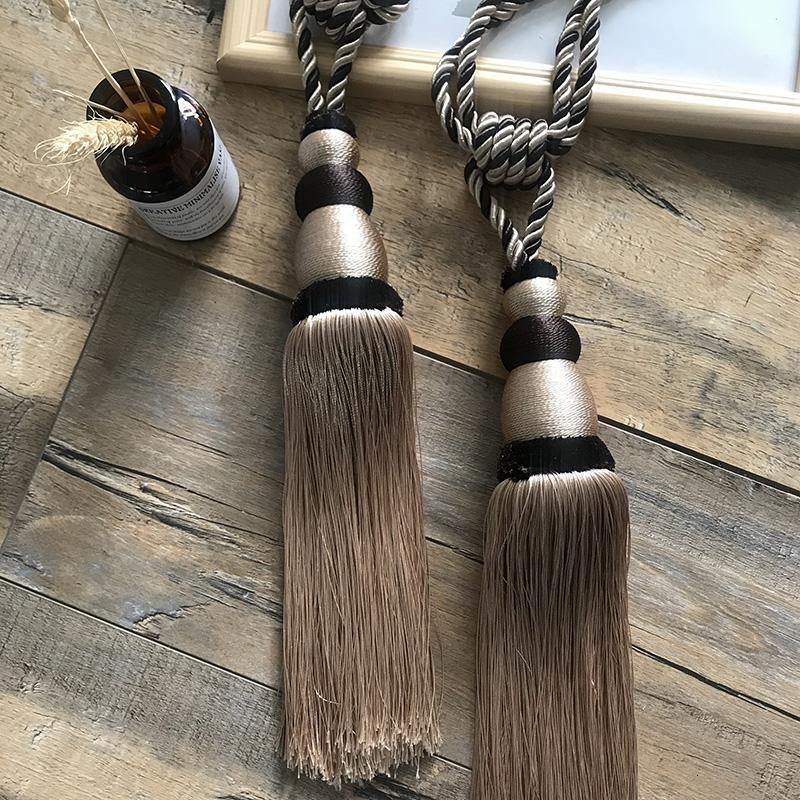 汐岩窗帘配件辅料墙钩挂钩壁钩水晶瓷墙钩窗帘挂球/绑球绑绳/装饰球 绒毛挂球-咖色/1个