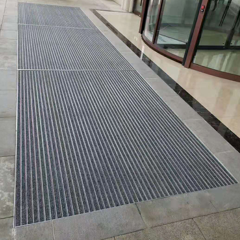 定制铝合金地垫防尘防滑嵌入式家用脚垫室外室内宾馆银行酒店公司大口