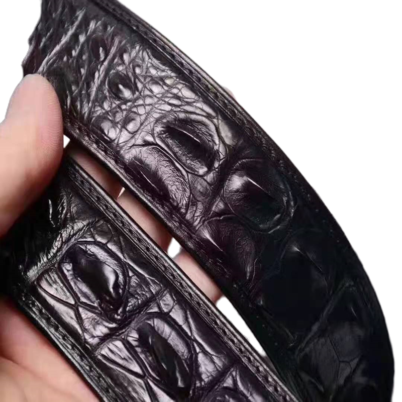 pordi宝迪正品泰国鳄鱼皮皮带男针扣用带条真皮腰带