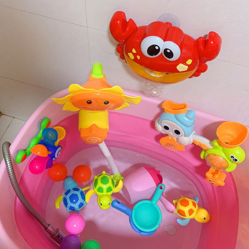 宝宝戏水玩具浴室伴侣乌龟小孩花洒儿童发条玩水转转乐螃蟹泡泡机