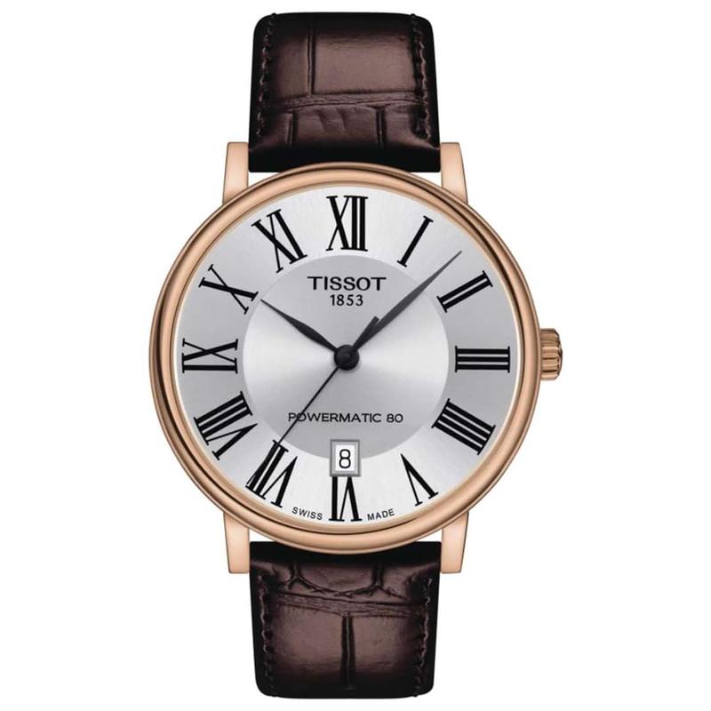 天梭(TISSOT)瑞士自动机械男表40mm防水50米商务休闲皮带手表高清大图