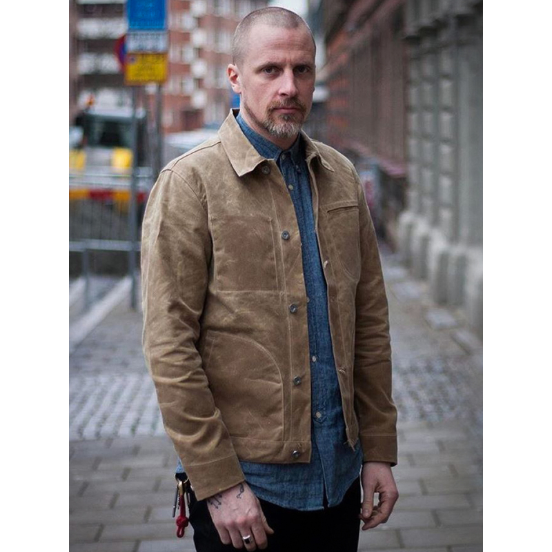 hlcoman马登工装美式复古着黄石男主帆布油蜡夹克阿美咔叽油腊外套