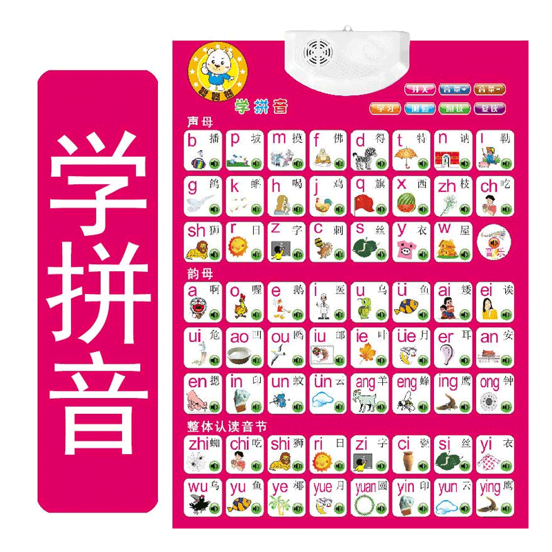 汉语拼音字母表声母韵母整体认读音节语音发声