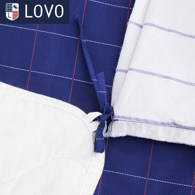 LOVO 家纺出品 纯棉四件套全棉床品套件床上用品床单被套