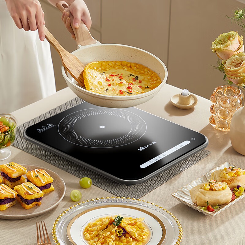 小熊家用多功能一体电磁炉炒菜锅定时节能小型大功率光波炉大线圈加热均匀DCL-C22C3高清大图