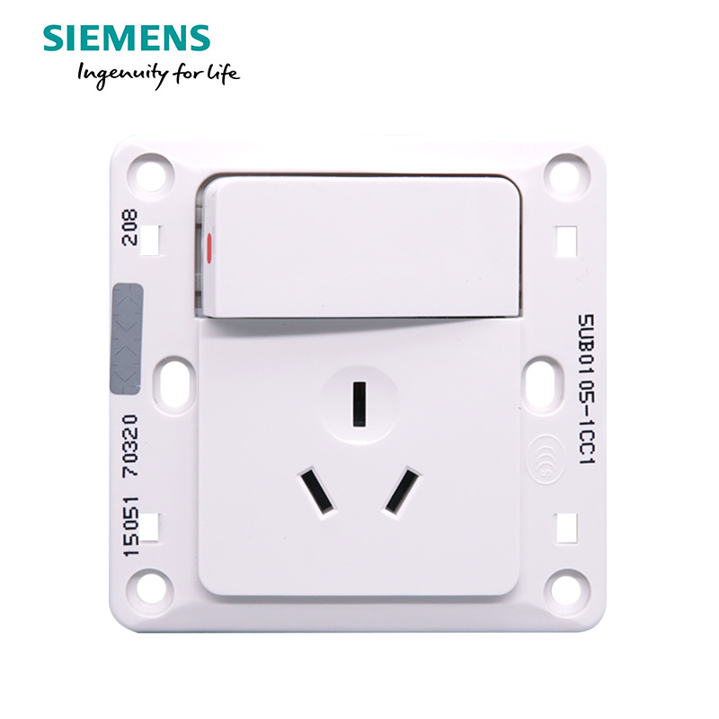 西门子(SIEMENS)开关插座 远景雅白系列一开10A三孔插座5UB01051CC1