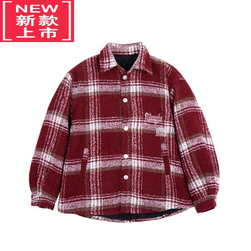 可莉允「粗花呢的夹棉外套」男童棉服女童加厚儿童秋冬韩版上衣