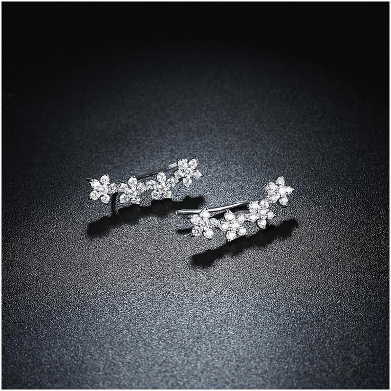 E067 Silver Earrings 925纯银耳环日韩耳钉女气质长款简约防过敏送女朋友七夕情人节礼物