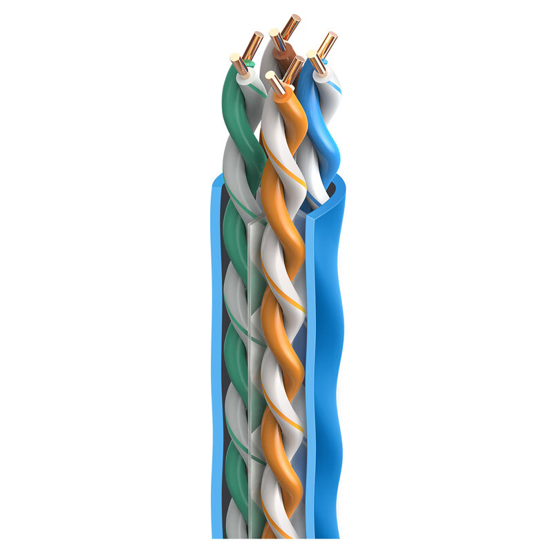 普联 六类千兆网线 CAT6类 非屏蔽高速工程网线 纯铜双绞线 家装网络监控布线 TL-EC6-305LZ高清大图