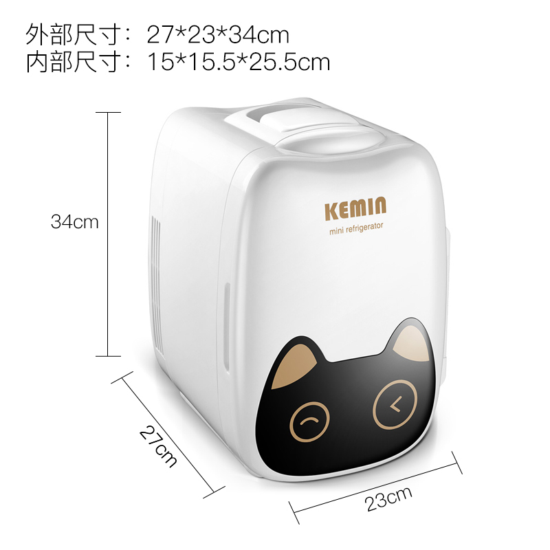 科敏k6车载冰箱小型迷你型车家用租房家用宿舍化妆品制冷藏小冰箱(增强型)制冷空间温差21℃[仅家用]
