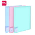 得力（deli）72408资料册40页A3规格彩色透明文件册文件资料文档收纳盒单支装颜色随机