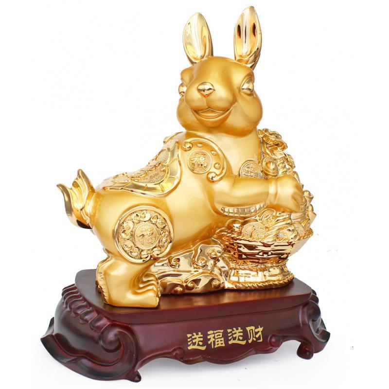 美帮汇十二生肖兔摆件送福富贵兔工艺品客厅装饰品礼品高清大图