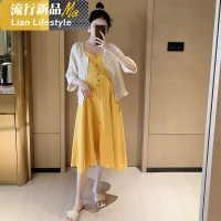 shengshi孕妇装装中连衣裙时尚网红不显怀遮肚裙子天外出套装