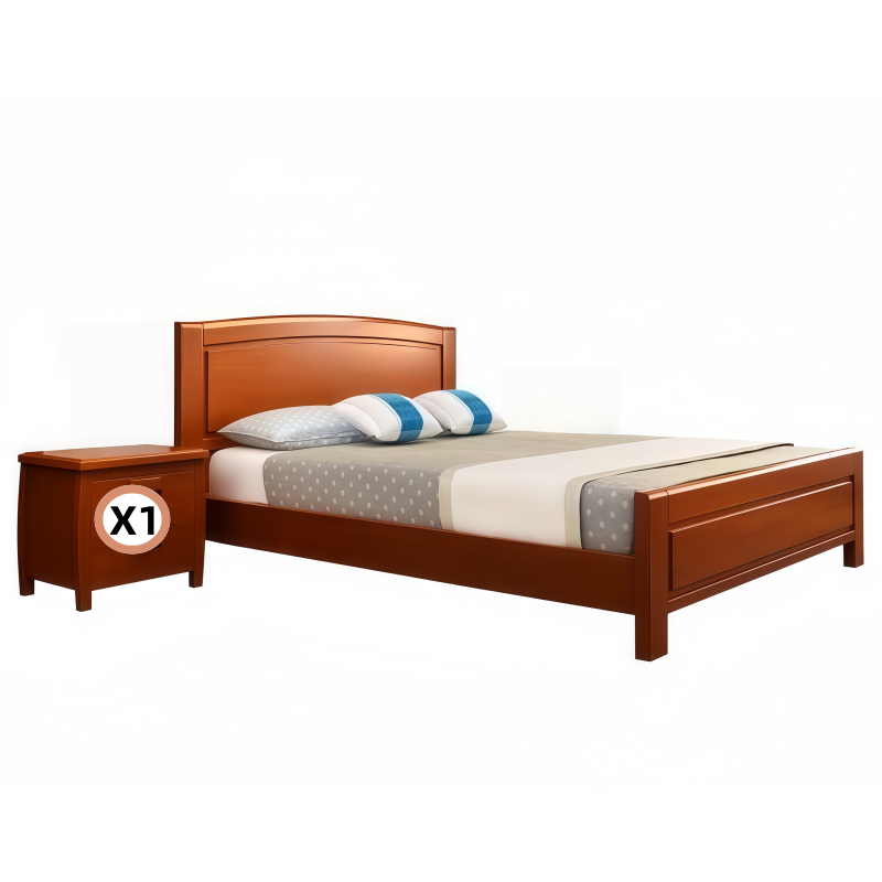 荺炬单人床 床+1椰棕垫组高清大图