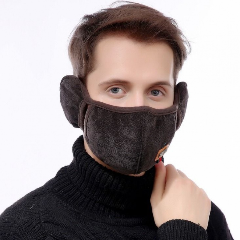 新款口罩男帅气保暖防寒口罩耳罩骑行护耳冬季二合一口罩男冬成人