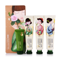 百雀羚三生花 护手霜礼盒 上海1931滋润保湿套装(山茶花40g+桂花40g+兰花40g+去角质15g+定制书签*9)