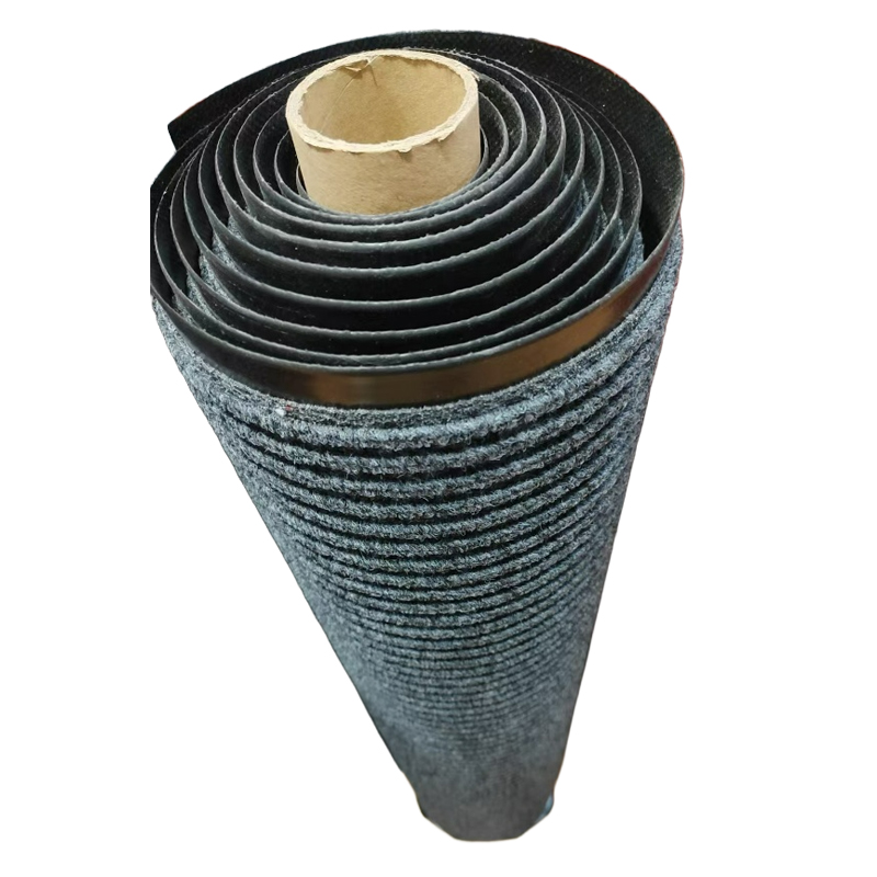 连瑞翔 双条纹防滑地垫 灰色 厚5mm*宽1.8m*15m 卷高清大图