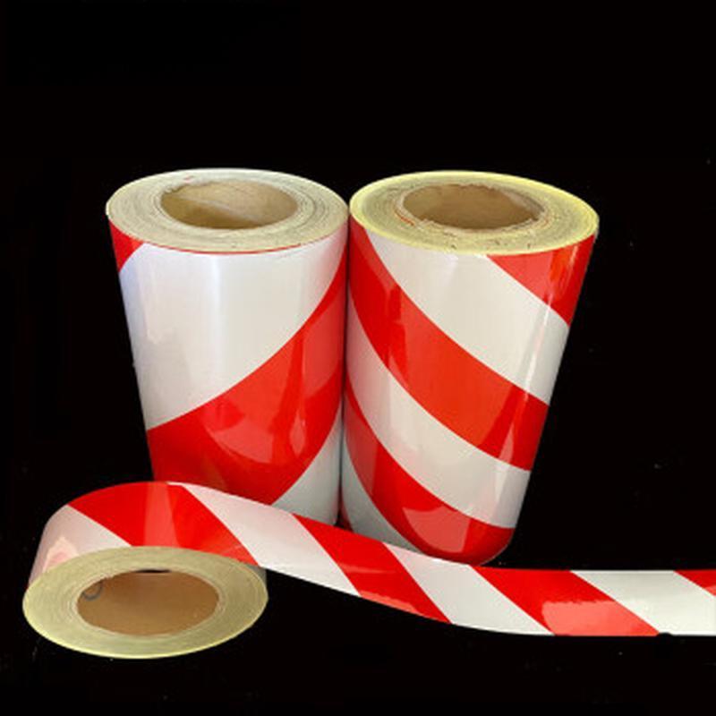 警示反光贴反光膜红白斜纹30cm45米单位卷