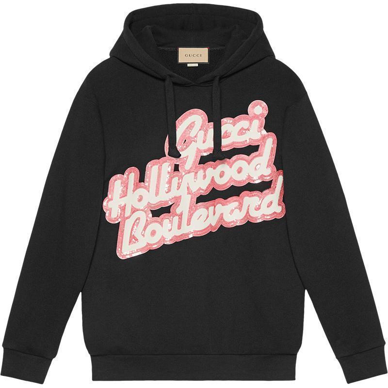 古驰gucci女士棉质超大造型连帽长袖卫衣运动衫615061xjef8