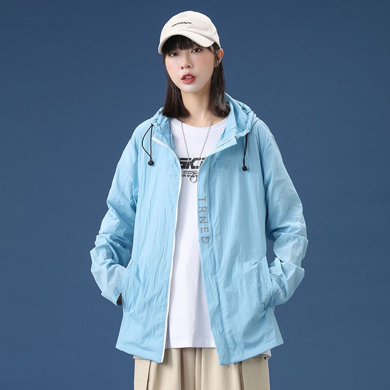 冰丝防晒衣女2022新款夏季防紫外线长袖超薄款情侣外套骑车防晒服