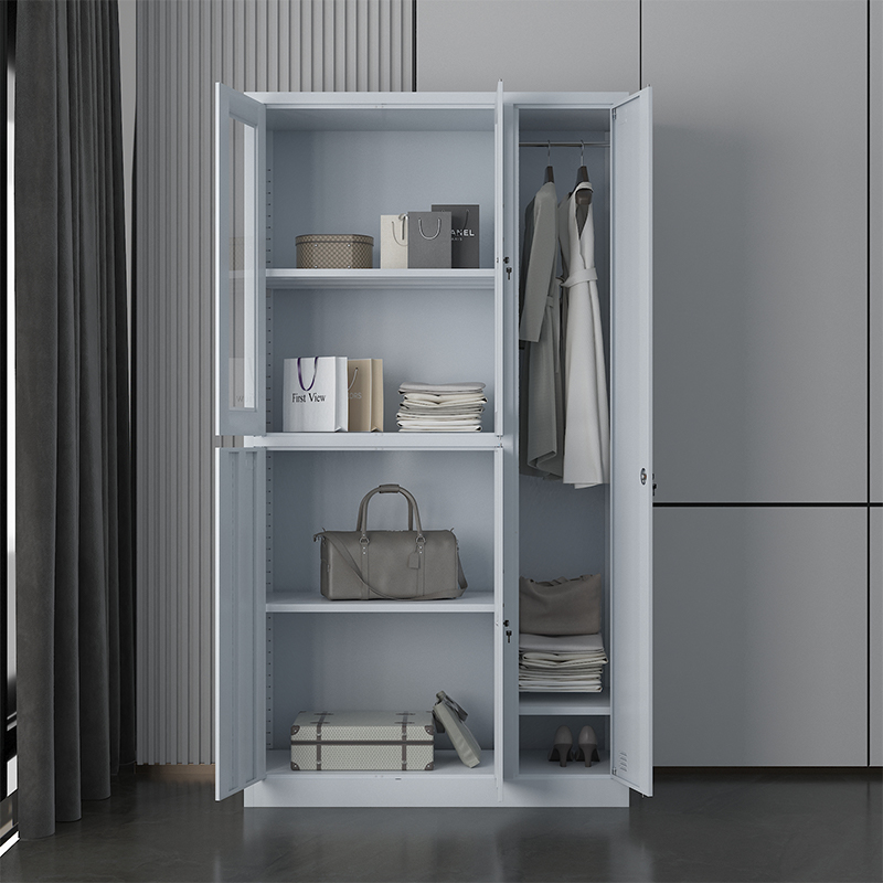 中豫鑫泽ZYXZ4071955铁皮文件办公柜寄存包柜鞋柜 5门更衣柜(加厚款)高清大图