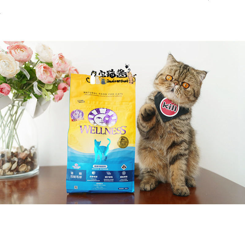 宅猫酱 Wellness去毛球益生菌成猫粮主粮900g
