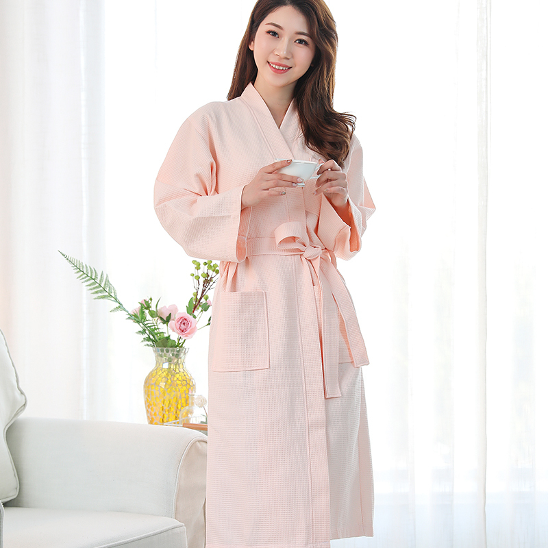 酒店浴袍华夫格睡衣浴衣时尚情侣吸水长款成人居家服睡袍华夫格浴袍
