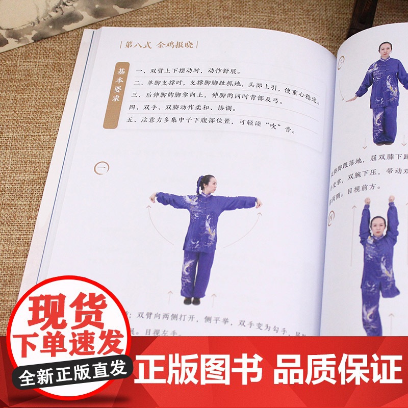 导引养生功十二法 国术健身健身气功 中老年健康养生武术书籍高清大图