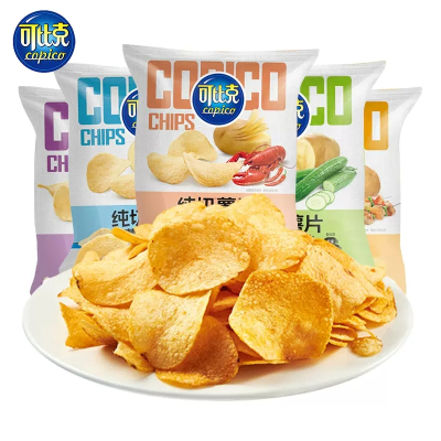 可比克纯切薯片30g混合口味*5包 装