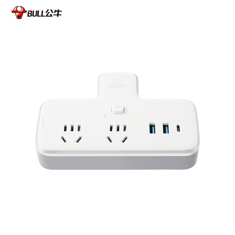 公牛(bull)GN-96021Q30一转五总控开关[带30W快充]转换插头插座面板多孔转接头多功能插排扩展插座转换器