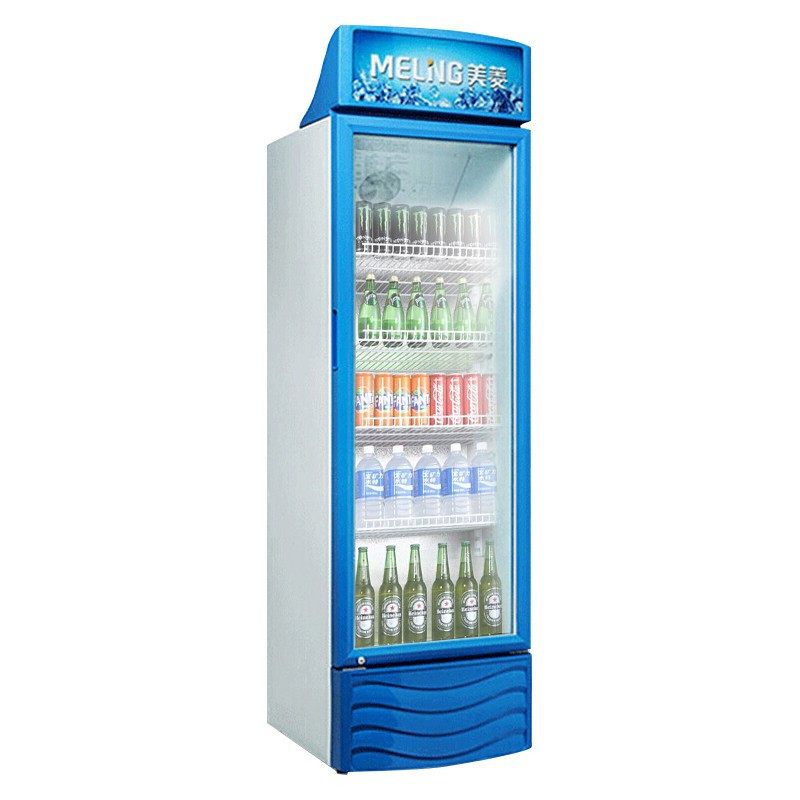 美菱(MELING)SC-288W商用展示柜 立式玻璃冷藏保鲜冰柜 单门饮料啤酒酸奶蛋糕水果陈列柜冷柜