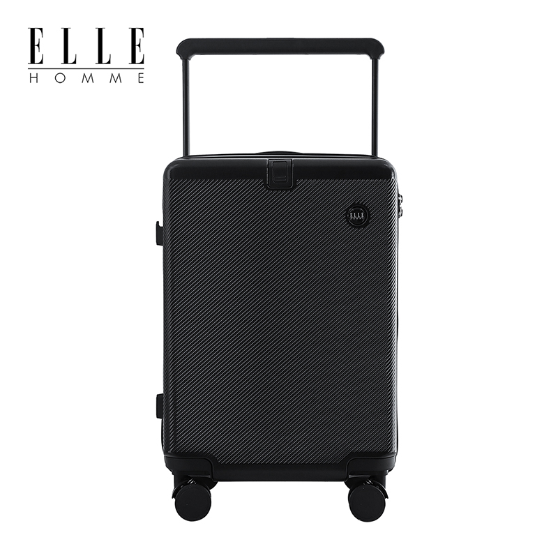 ELLE HOMME EH2528221 宽拉杆撞色行李箱 22寸经典黑