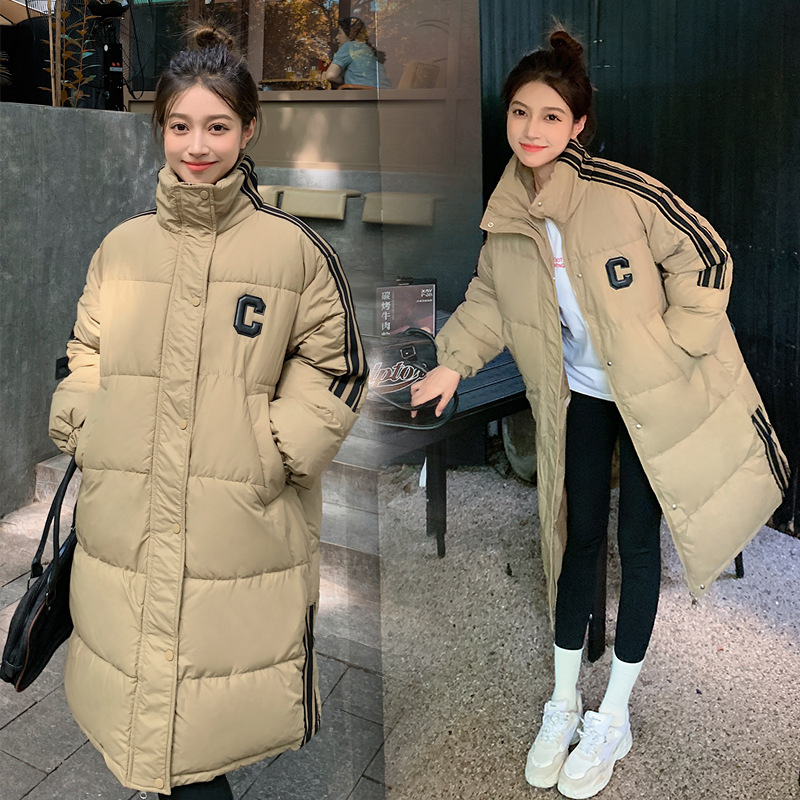 羽绒棉衣棉服女2023年冬季新款韩版宽松中长款过膝面包服棉袄外套