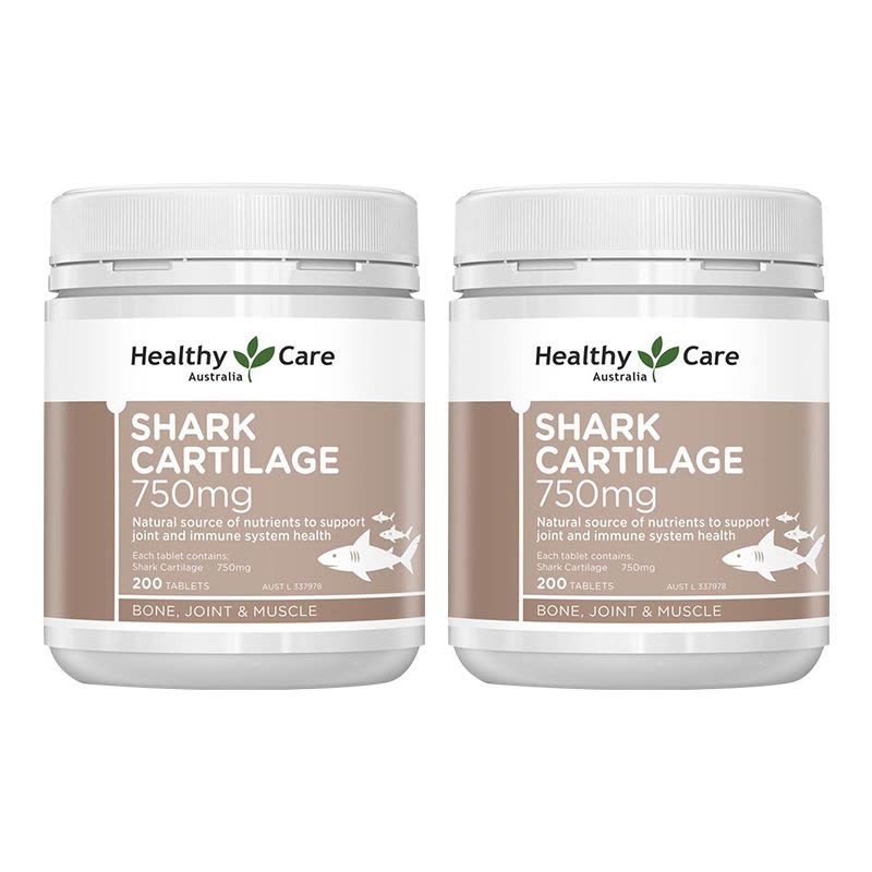 澳世康(Healthy Care)鲨鱼软骨素片200粒/瓶装 澳洲原装进口 氨糖维骨力关节骨胶原 膳食营养补充剂图片