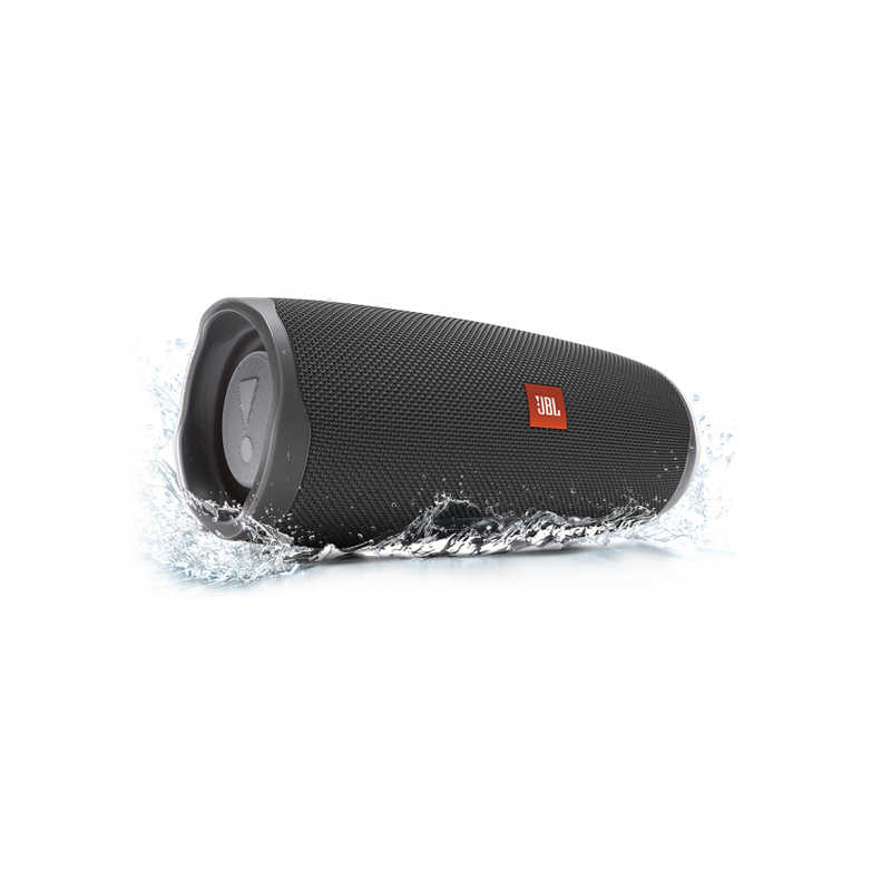 JBL Charge4 音乐冲击波四代 便携式蓝牙音箱 低音炮 户外迷你音箱 防水设计 增强版赛道扬声器 黑色高清大图