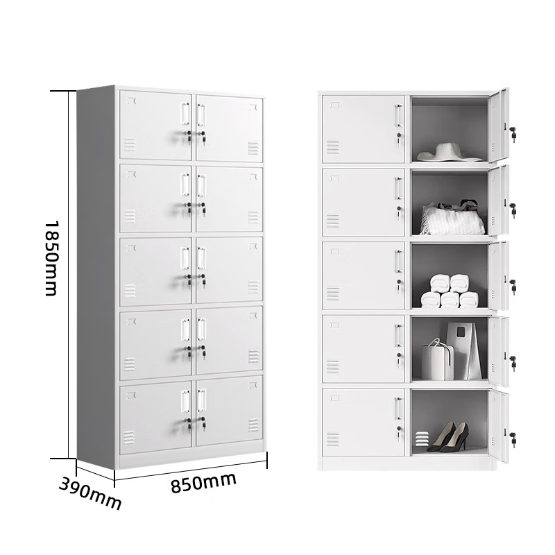常喜悦十门更衣柜储物柜钢制办公柜员工存包柜文件柜CXY-G065010 十门储物柜/型号CXY-G065010