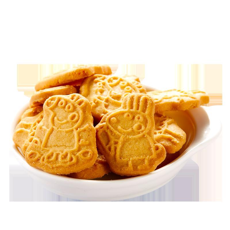小猪佩奇儿童零食蔓越莓曲牛奶曲奇蔬菜饼干120g零食礼盒