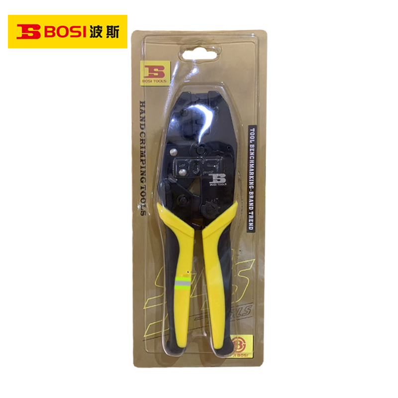 波斯(BOSI) 荧光系列棘轮式端子压接钳 BS-D2112A 把高清大图