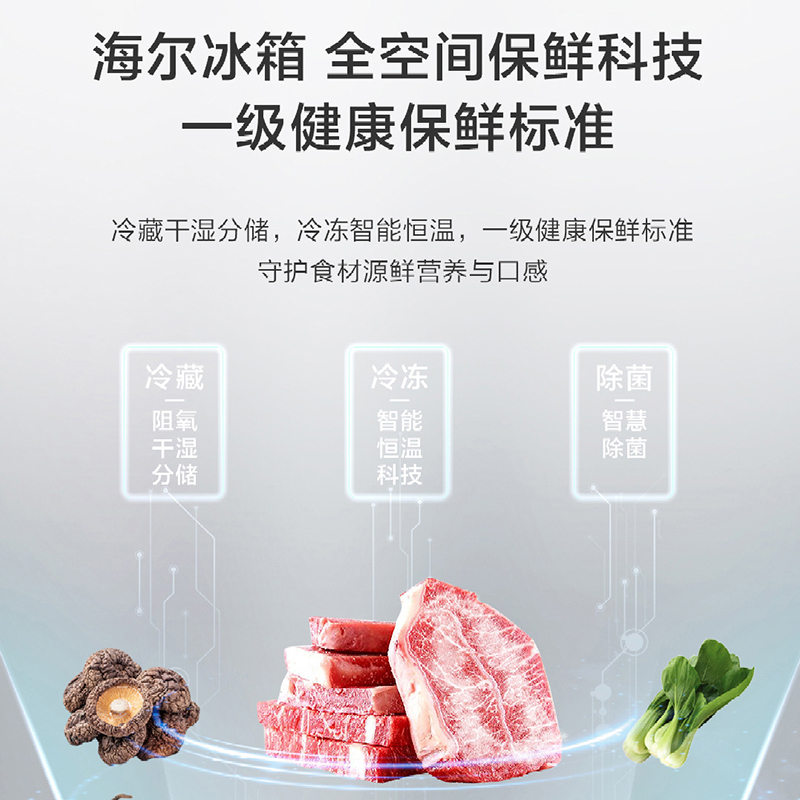海尔(Haier)406升三门冰箱 全空间保鲜 零距离自由嵌入 EPP超净系统 BCD-406WLHD314ASU1高清大图
