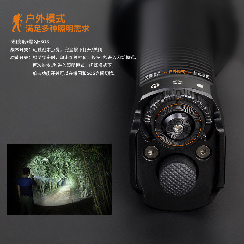 菲尼克斯Fenix TK35 UE 2018升级新款远射强光探洞救援防水手电筒