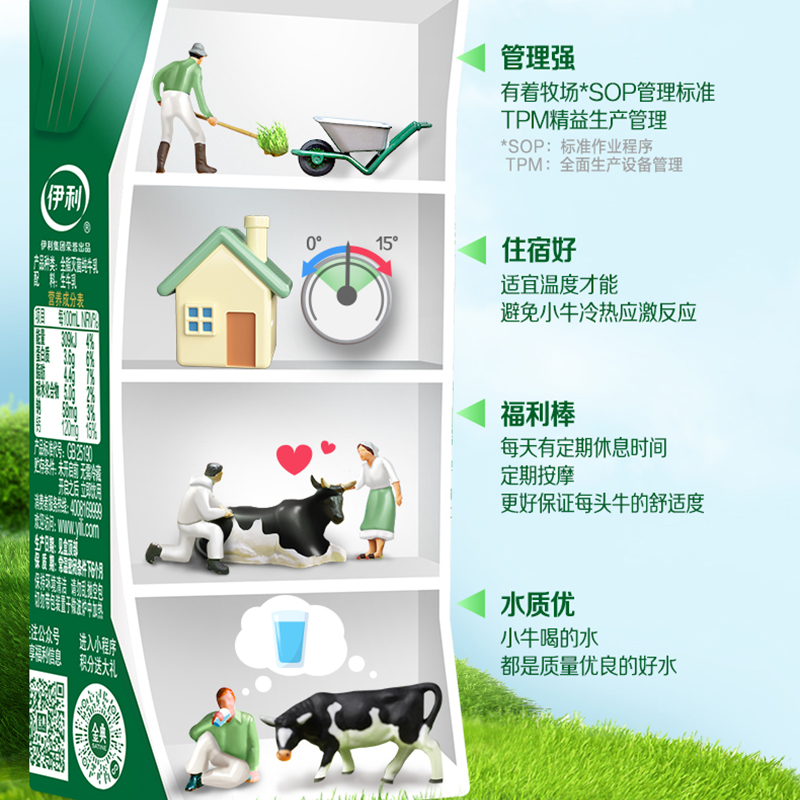[3月生产]伊利金典(SATINE)纯牛奶200ml*12盒*1箱3.6g乳蛋白原生高钙高清大图
