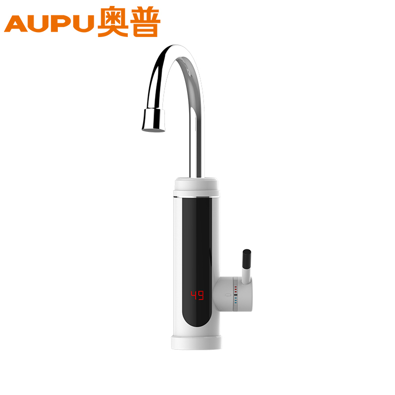 奥普(AUPU)即热式电热水龙头LS-62T（白）温度数显冷热两用下进水小厨宝卫生间自来水加热器